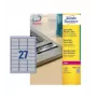 Avery Durable Heavy Duty L6011 - Polyester - dauerhaft klebend - Silber - 63,5 x 29,6 mm 2700 Etiketten (100 Blatt x 27) Etiketten (L6011-100)