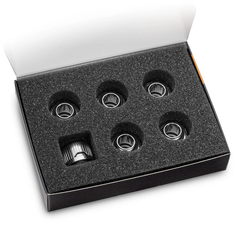 EK Water Blocks EK-Quantum Torque 6er-Pack HDC 12 Drehmomentschlüssel-Endstück Silber 1/4 6 St.