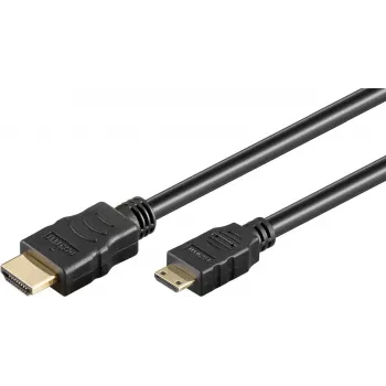 Goobay HDMI-Kabel 1,5m Typ A auf Typ C 18 Gbit/s Schwarz