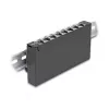 Patchpanel DELOCK Mini Desktop RJ45 8-Port Cat.6A geschirmt schwarz für Tisch, Wand oder Hutschiene