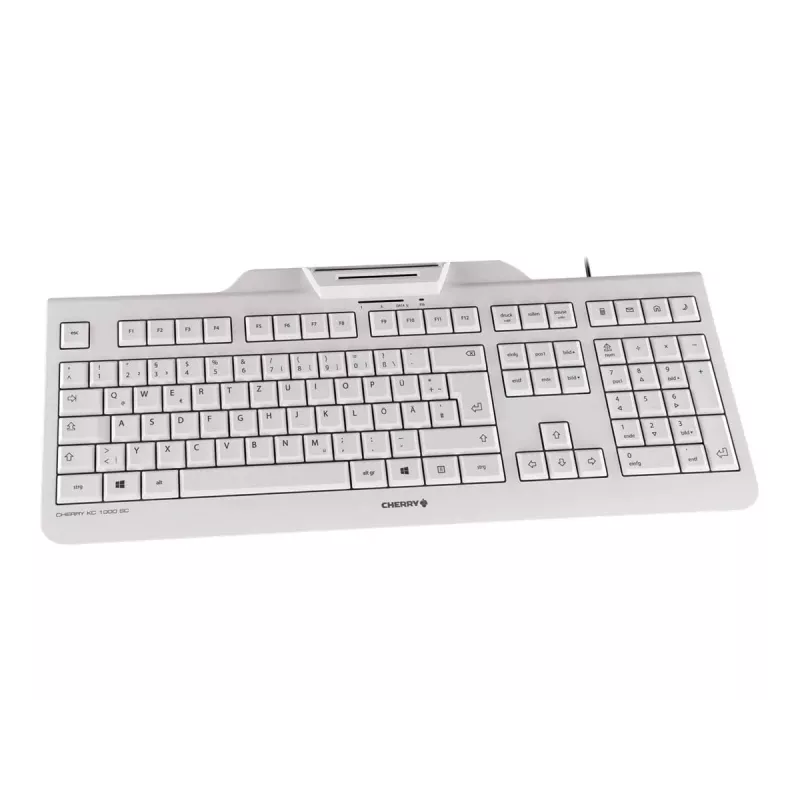 CHERRY KC 1000 SC Kabelgebundene Smartcard-Tastatur Hellgrau USB QWERTY UK