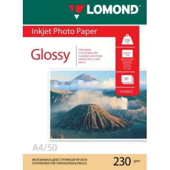 Lomond Foto-Tintenstrahlpapier Glossy 230 g/m² A4, 50 Blatt