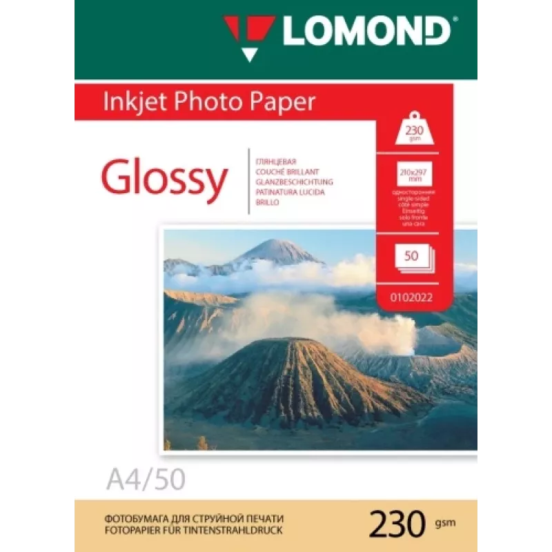 Lomond Foto-Tintenstrahlpapier Glossy 230 g/m² A4, 50 Blatt