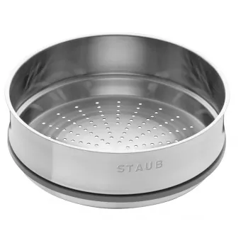 STAUB La Cocotte gusseiserner runder Topf mit Einsatz 40508-819-0 - 3,8 ltr. Graphit