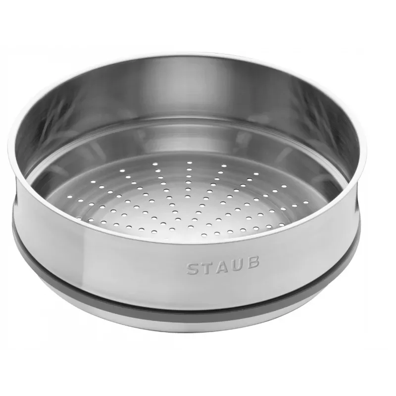 STAUB La Cocotte gusseiserner runder Topf mit Einsatz 40508-819-0 - 3,8 ltr. Graphit
