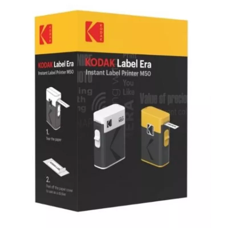 Etikettendrucker Kodak Label ERA M50 Bluetooth für 14 mm Etiketten mit gelber Rolle