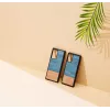 Smartphone-Hülle man and wood Galaxy Note 20 Denim Schwarz – schützende Hülle im Denim-Stil