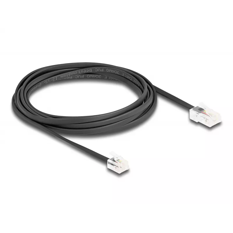 DeLOCK Telefonkabel RJ45-Stecker auf RJ11-Stecker schwarz 3 m