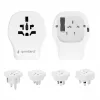 Wand-Reiseadapter GEMBIRD TPA-1A2C20-02-W 20W — 1xUSB-A + 2xUSB-C, Typ-G-Stecker, 100–250 V, weiß