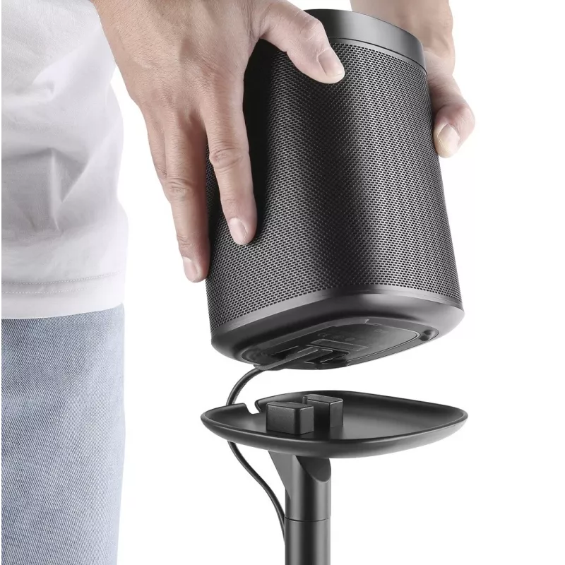 Bodenständerhalterung MACLEAN MC-841 für einen Sonos-Lautsprecher, höhenverstellbar, stabile Basis