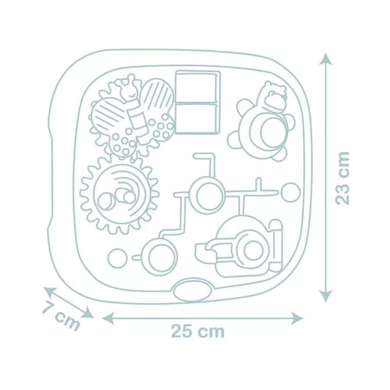 Interaktives Tablet SMOBY Little 12m+ Lernspielzeug für Kleinkinder mit Tasten, Geräuschen und Lernaktivitäten