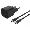 AC Indoor-Ladegerät Belkin BoostCharge 25 W USB-C PD/PPS, 1 m Kabel, Schwarz — für Spielekonsolen, Smartphones, Tablets