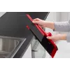 Bodenbesen VILEDA 143703 mit Stiel, Technopolymer, weiche/harte Borsten, Innenbereich, 130 cm, rot