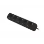 Stromverlängerungskabel Lanberg PS0-05F-0300-BK 3m 5 AC-Steckdosen Innenbereich Schwarz