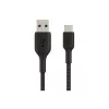 Geflochtenes USB-C auf USB-A Kabel 3m Schwarz