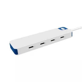 Hyper HyperDrive Flex 4-Port USB-C Hub, Weiß/Blau | HD5201BUGL