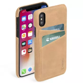 Cover Krusell Sunne 2-Karten-Cover iPhone XS Max 16.5 cm Beige