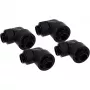 Eiszapfen 16/10mm Einschraubfitting 90° drehbar G1/4, schwarz, Anschluss für Weichschläuche (PVC, Silikon, Neopren)