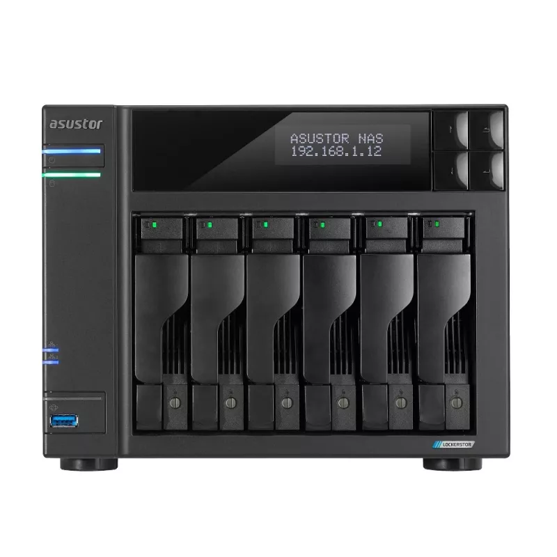 Asustor LOCKERSTOR 6 NAS Desktop Intel® Celeron® N5105 8 GB DDR4 HDD ADM Schwarz
