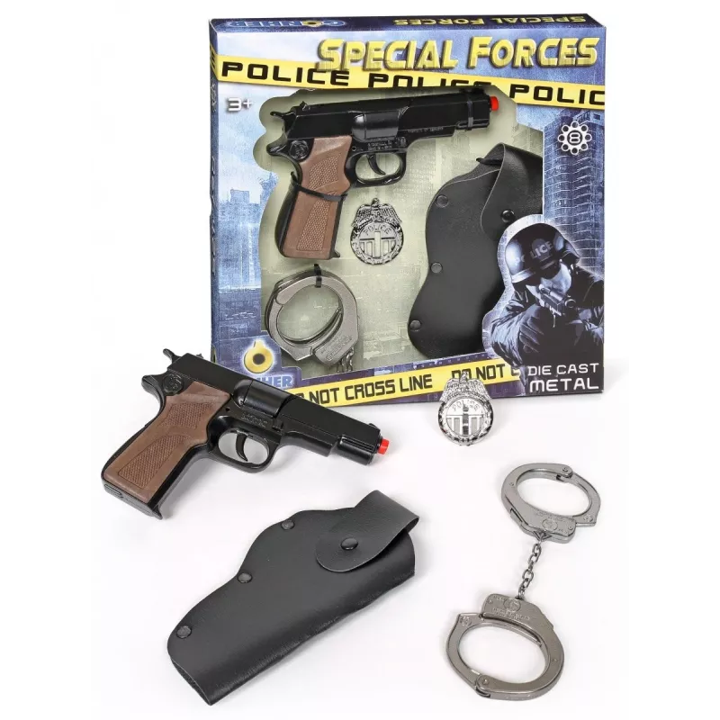 Toy Policeman Set Pulio 155425/6 mit Zubehör – Rollenspielfigur und Ausrüstung