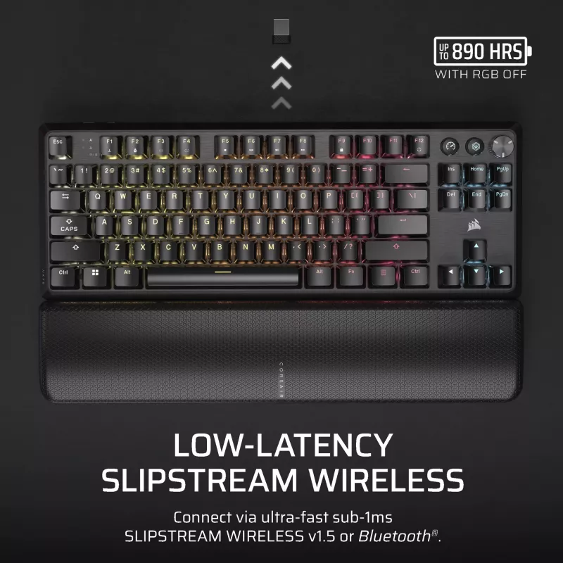 Corsair K70 CORE TKL Tastatur Gaming USB + RF Wireless + Bluetooth QWERTZ Deutsch Schwarz
