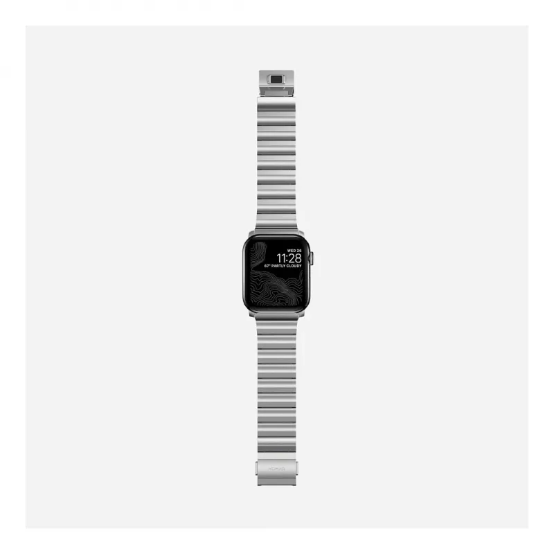 Band Nomad NM1A4HSXS0 für Sportuhr, Edelstahl, Silber, Breite 35 mm, 108,9 g