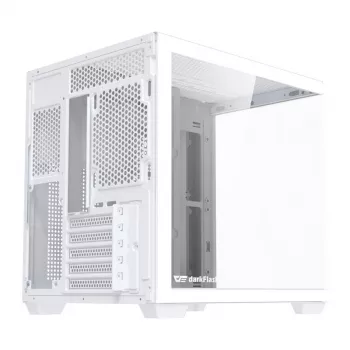 Computergehäuse DarkFlash B275 (weiß) Mid-Tower ATX-kompatibel, Front-I/O, gehärtetes Glas