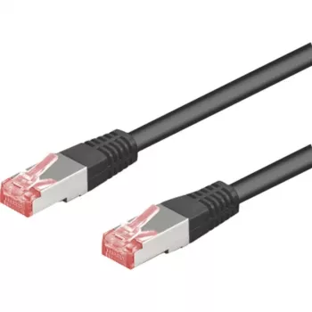 Wentronic Goobay CAT 6 Patchkabel, S/FTP (PiMF), Schwarz, 5 m - LSZH halogenfrei, Kupfer (68700)