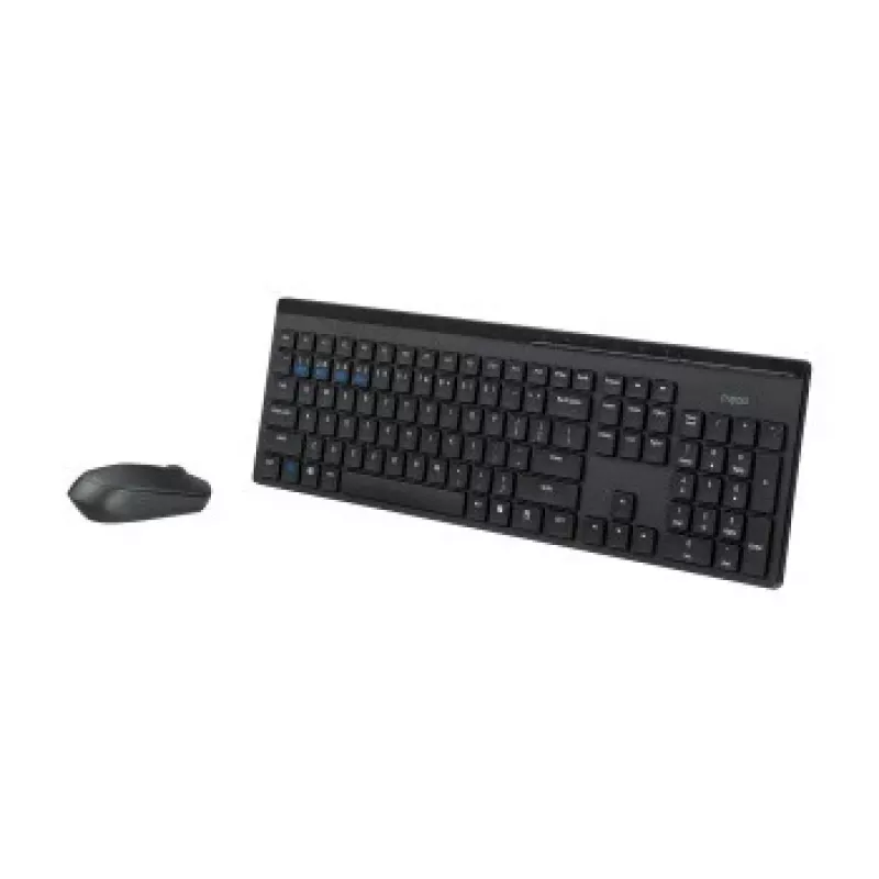 Rapoo 8110M kabelloses Multi-Mode Tastatur-Maus-Set, Schwarz