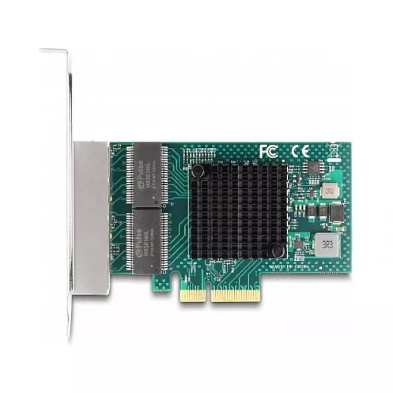 DeLOCK PCI Express x4 Karte 4 x RJ45 Gigabit LAN BCM Grau