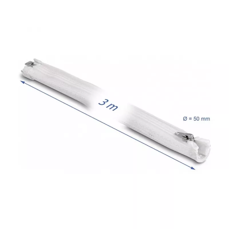 Geflechtschlauch DeLOCK 20835 3 m x 50 mm Weiß