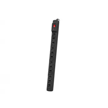 Armac Multi M12 | Steckdosenleiste | Überspannungsschutz, 12 Steckdosen, 5m Kabel, schwarz