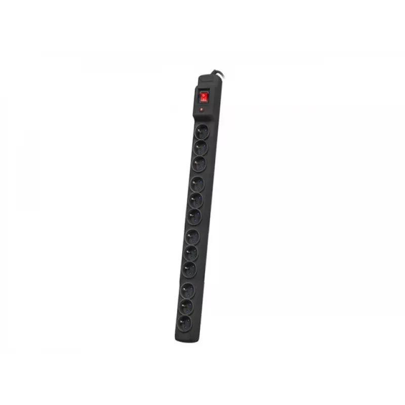 Armac Multi M12 | Steckdosenleiste | Überspannungsschutz, 12 Steckdosen, 5m Kabel, schwarz