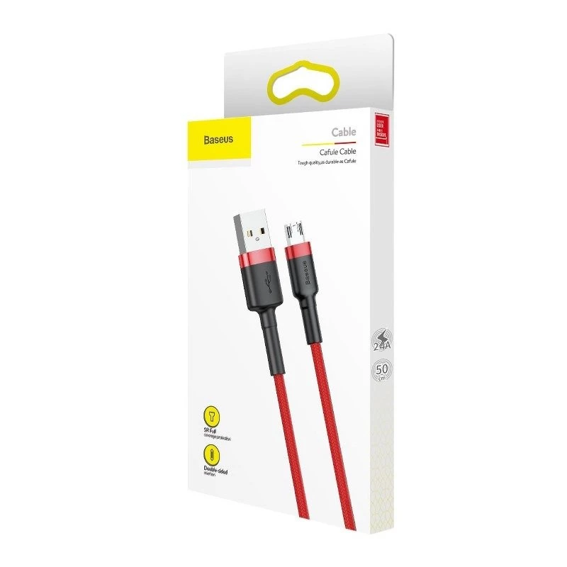 USB-Kabel Baseus CAMKLF-C09 2m USB A auf Micro-USB B Rot