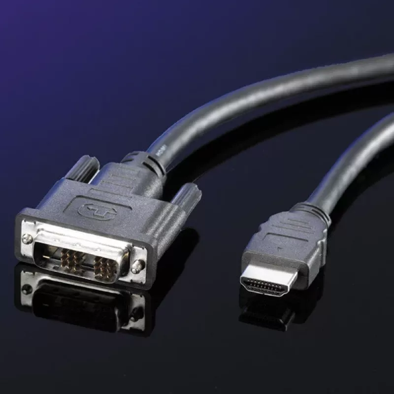 ROLINE Kabel DVI (18+1) ST - HDMI ST 5,0m (11.04.5552)