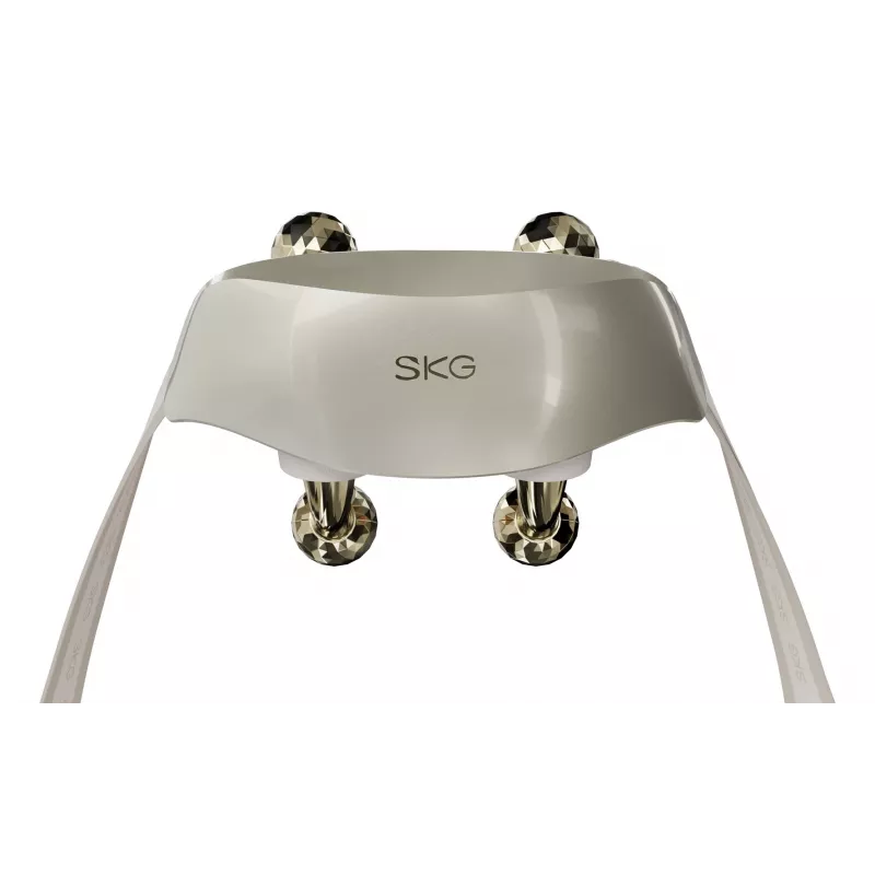SKG H7 Ultra-E – Goldene Massageköpfe, Kombi-Massage, Kompressionsmassage, Knetmassage, Vibrationsmassage, Nacken, Schultern, Gold, Kunststoff, Tasten, Batterie