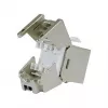 Geschirmter Cat.6A schlank Keystone Jack, EQUIP 767223, werkzeugfrei, RJ-45, flach, Silber, 8 Stück