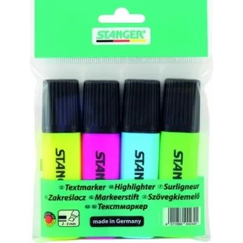 STANGER Textmarker, 1-5 mm, Set 4 Stück 180009000