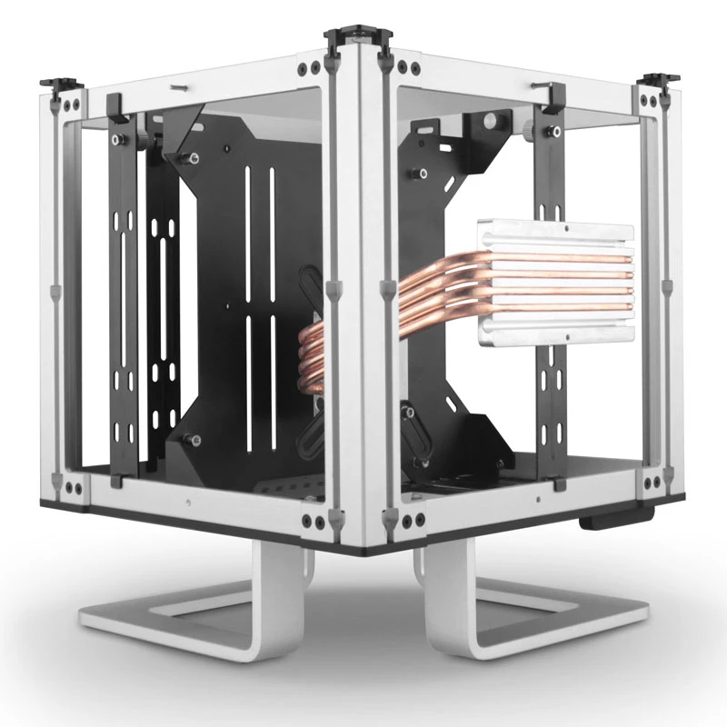 Streacom DB4 lüfterloses Cube-Gehäuse + Nano 120 Watt Netzteil - Silber