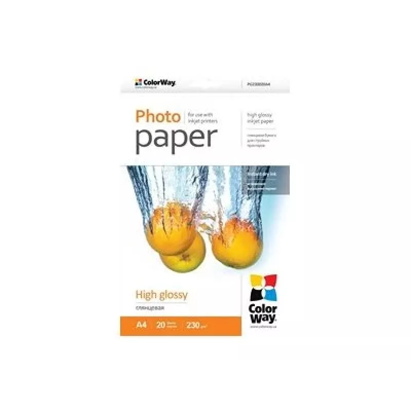 Fotopapier glänzend Colorway PG230020A4 A4 Weiß