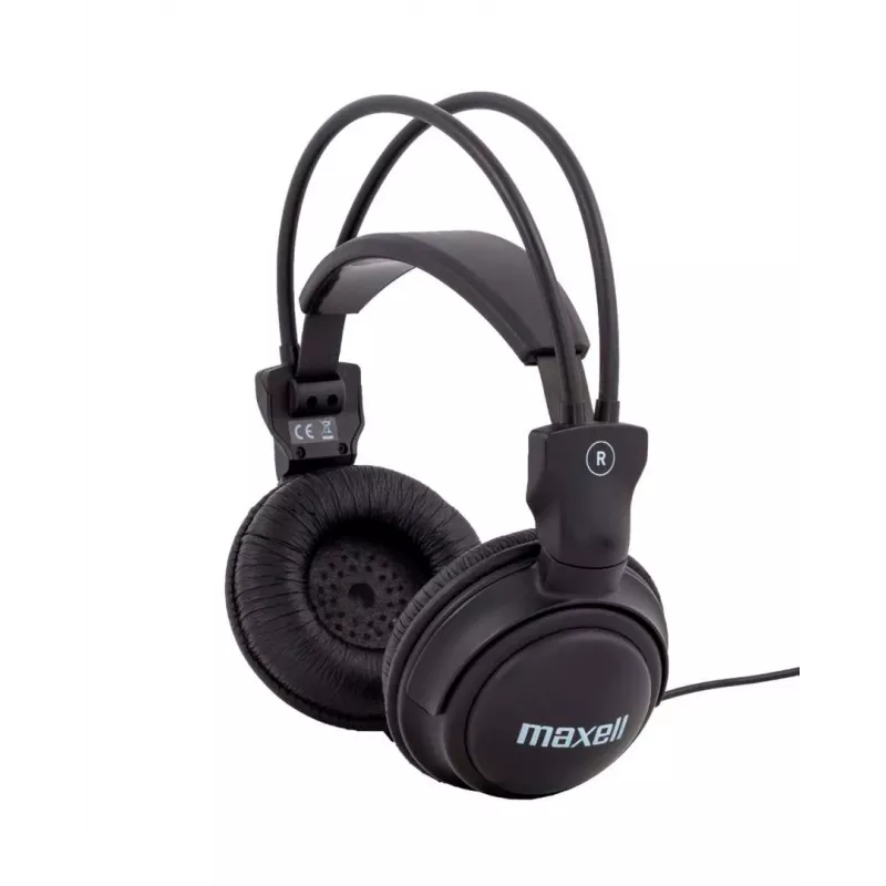 Kopfhörer Maxell Home Studio MAX-833, kabelgebunden ohrumschließend, 32 Ω, 98 dB, 16–22000 Hz, 5 m Kabel, Ohrbügel/Überkopf, schwarz