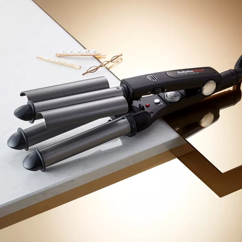 Lockenstab BaByliss PRO TRIPPLE WAVER — 125 W, schwarz, 2,7 m Kabel