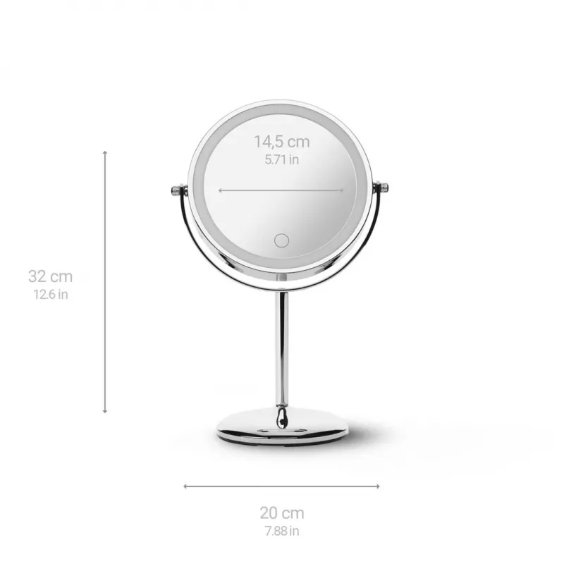 Freistehender Make-up-Spiegel Medisana CM 844 LED-Touchsteuerung, 7× Vergrößerung, integrierter 1000-mAh-Akku, dimmbares dreifarbiges Licht