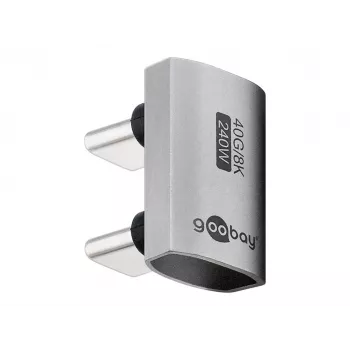 USB-C Adapter/Kupplung Goobay 74446 Silber Nickel/Gold-Kontakte