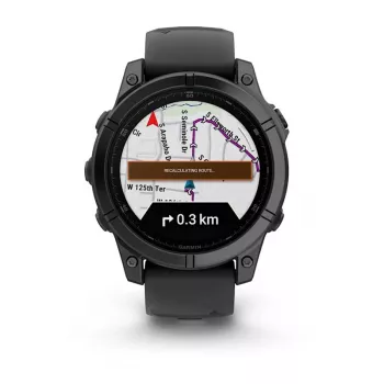 Garmin Fenix E 3,3 cm (1,3) AMOLED 47 mm Digital 416 x 416 Pixel Touchscreen Schwarz Wi-Fi GPS (Satellit)