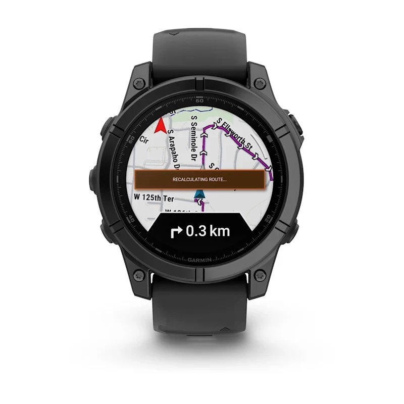 Garmin Fenix E 3,3 cm (1,3) AMOLED 47 mm Digital 416 x 416 Pixel Touchscreen Schwarz Wi-Fi GPS (Satellit)