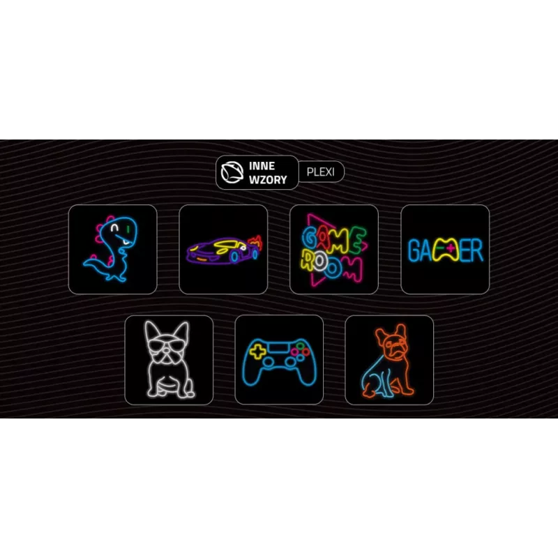 Neon Lights MANTA SNL114MT Bulldog mit Brille Neonschild