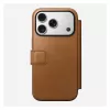 Folio-Hülle Nomad Modern Leather Folio für iPhone 17 Pro, Leder + Aluminium, 6,3 Zoll (16 cm), Tan, 3 Kartenfächer