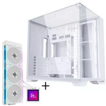 Lian Li O11 Vision Compact Gehäuse-Bundle + HydroShift II LCD-S 360TL AiO - Weiß