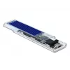 SSD-Gehäuse DeLOCK 42620 Externes Gehäuse für M.2 NVME PCIe SSD mit USB Typ-C-Buchse, transparent